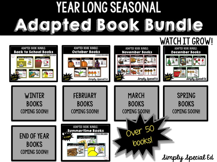 Year Long Seasonal Adapted Books Bundle