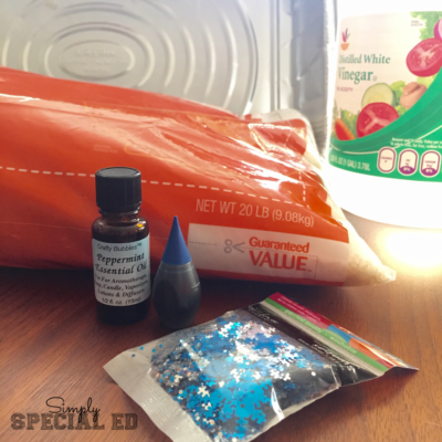 January Peppermint Sensory Bin