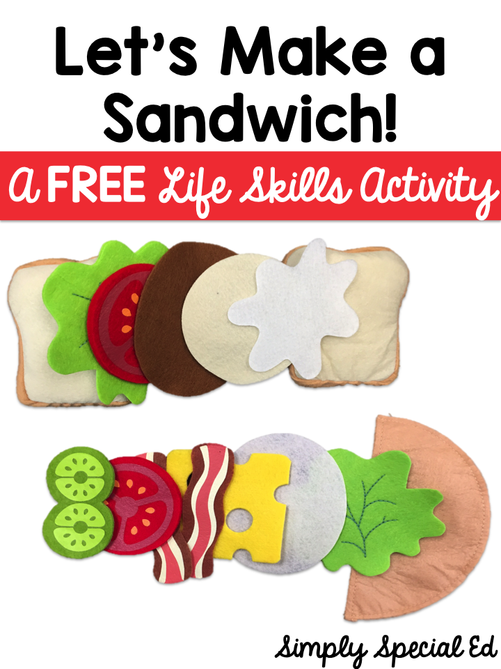 Let's Make a Sandwich life skills activity