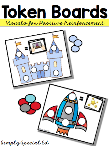 Token boards visuals for positive reinforcement