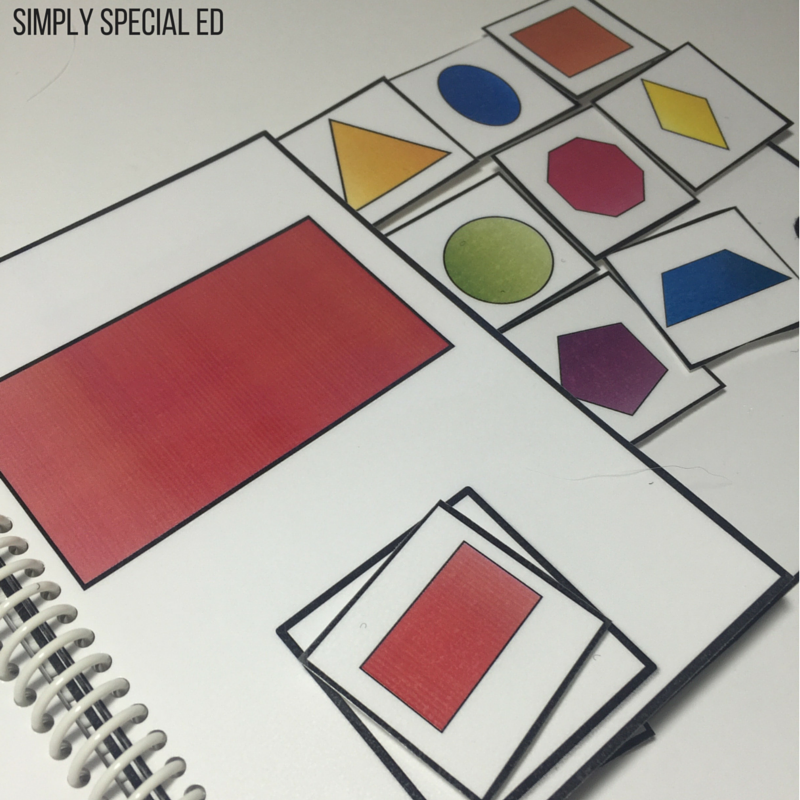 shape book rectangle simple math for the child with autism