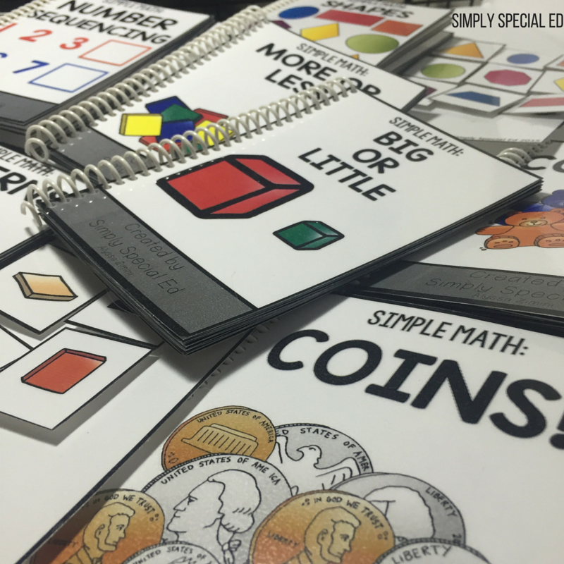 Simply Special Ed simple math adapted books