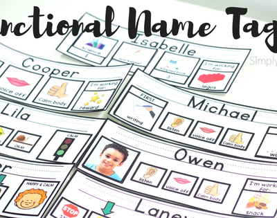 Functional Name tags for Special Education
