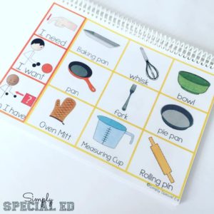 Cooking Communication Book for Special Education