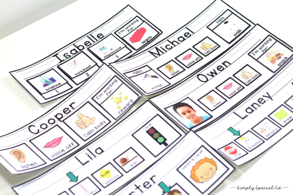 Behavior management visual name tags