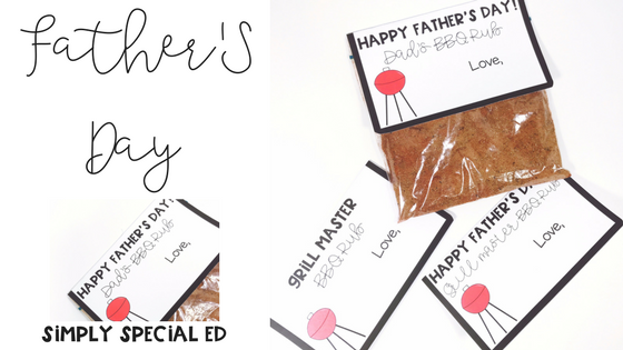 Ideas for fathers day for special education students