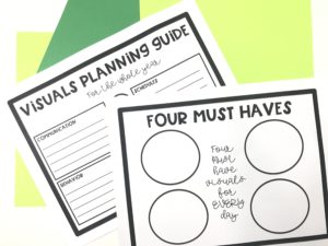 visual planning guide for autism classroom