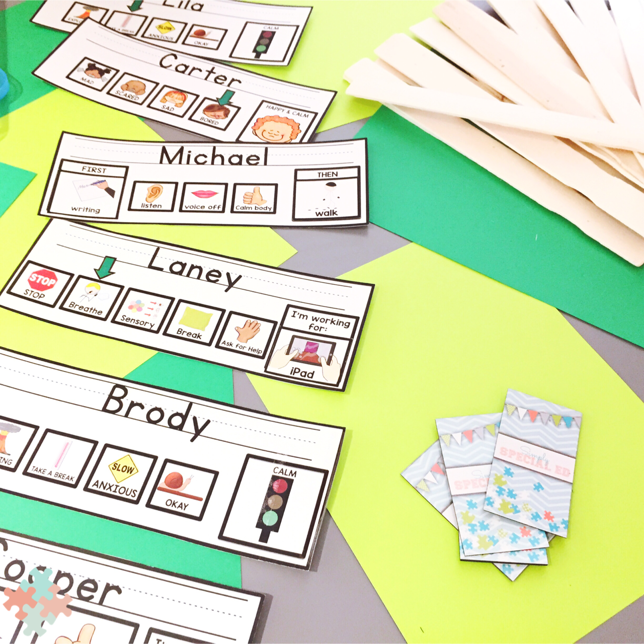 Functional Name Tags for children with behavioral difficulties