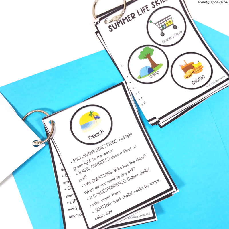 This is an end of the year gift specifically designed for special education students. Teachers can provide parents with resources for the summer while also giving there students a fun gift! Families are able to work on carry over skills with the tools provided!