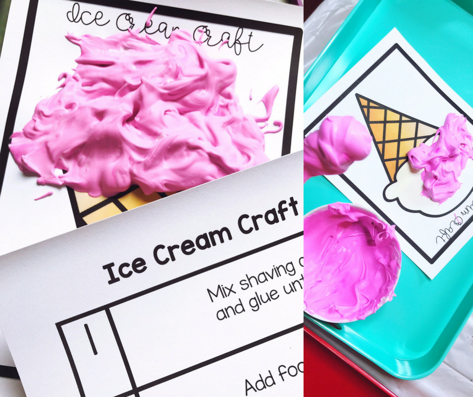 Ice cream craft for end of year in special education