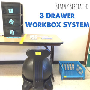 3 drawer workbox system for autism independence