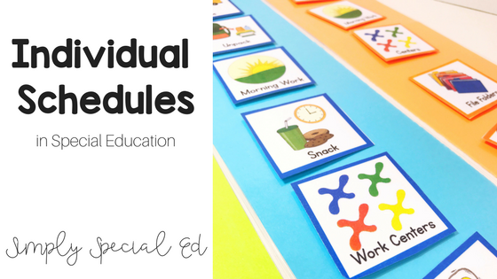 Individual schedules for students with autism