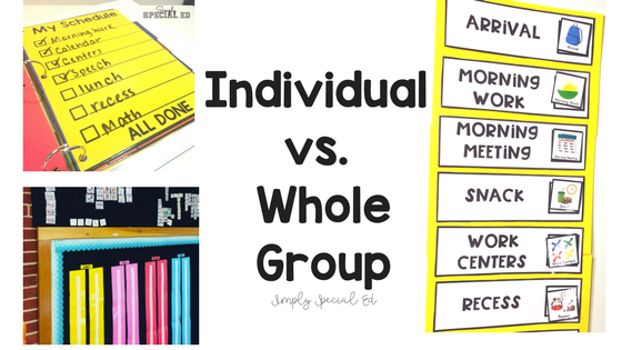 ind vs whole group schedule