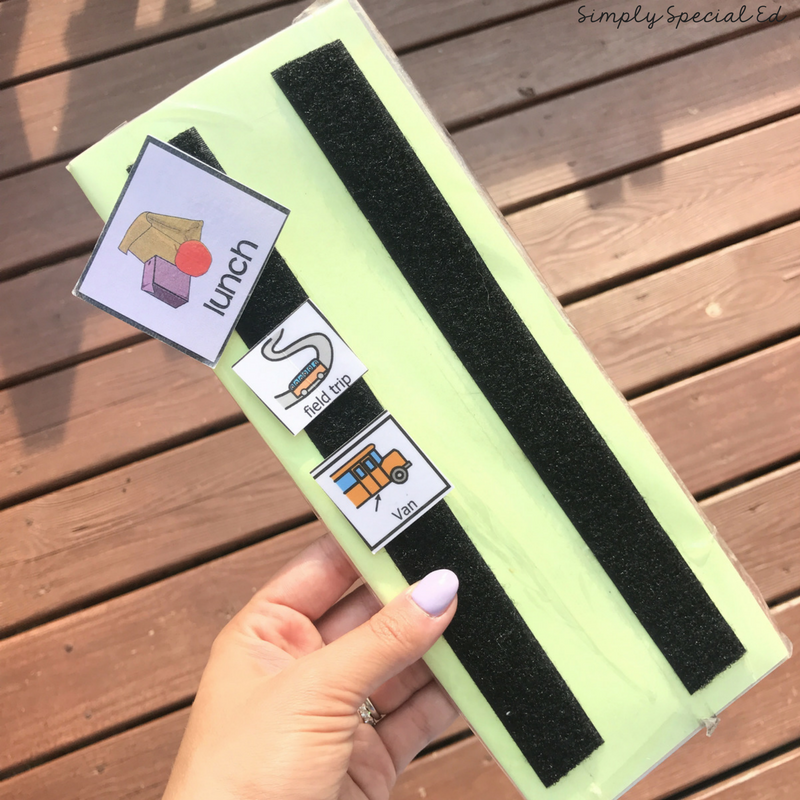 mobile schedule for students with autism