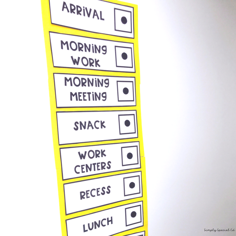 visual schedule for autism class