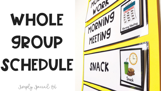 Simple Visual Scheduling for the whole autism classroom
