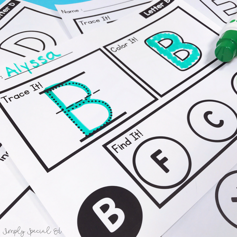 Tracing letter worksheets