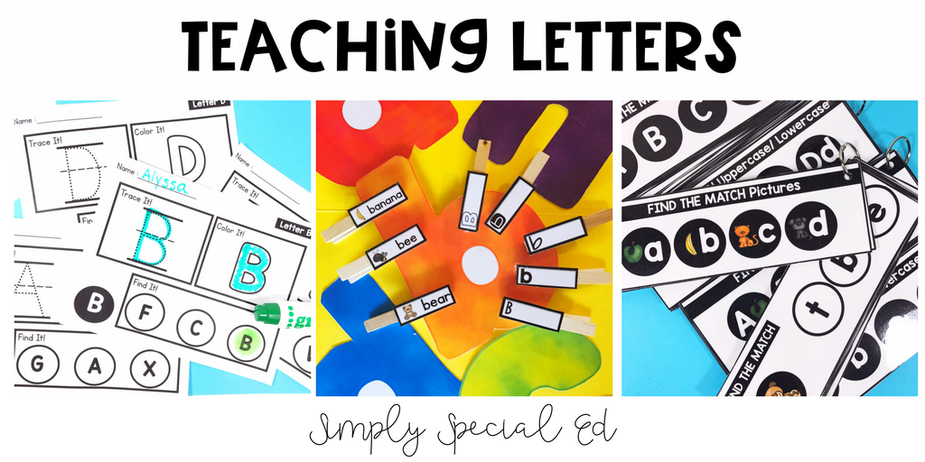 Teaching letters to students with special needs