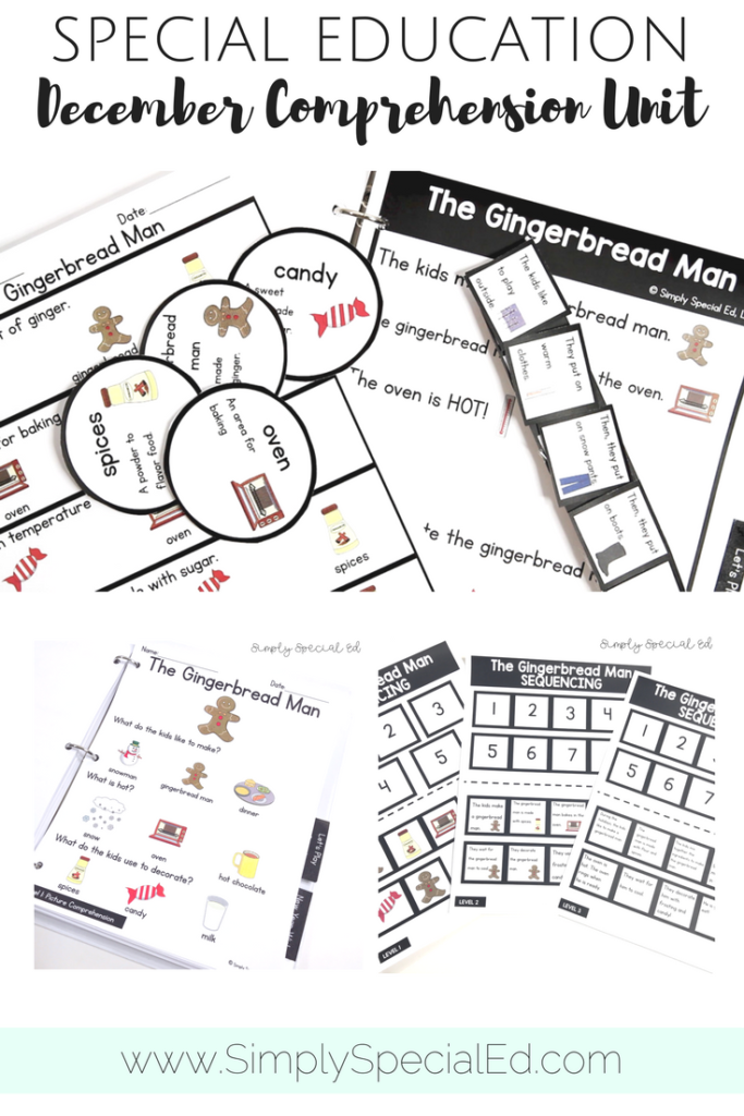 Teach your special educations students vocabulary, sequencing, and comprehension each week with these december units for special education teachers!