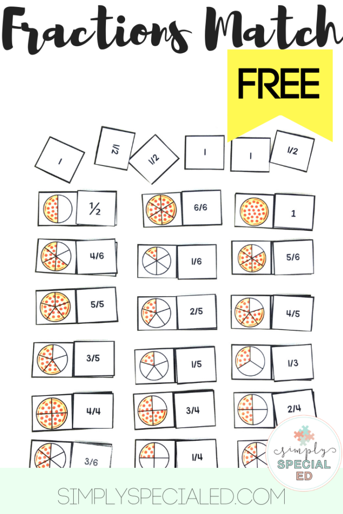 Free pizza fractions task box for special education classrooms! Learn how to use task boxes in your classroom.