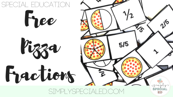 Free pizza fractions task box for special education classrooms! Learn how to use task boxes in your classroom.