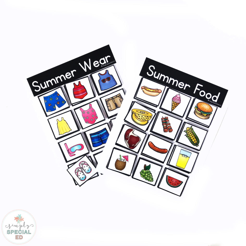 Build your task box library with this free summer sorting activity. Use in your special education or life skills classroom.