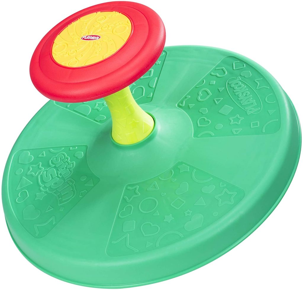 The sit n' Spin is a classic easy to clean toy for active play!