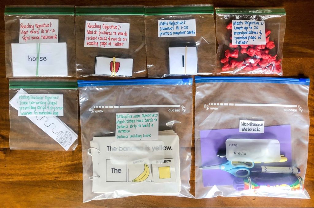 Here is a deconstructed look at what is inside the IEP Goal Bin. You can easily pick out what you need for the objective you need to take data on and get right to work with your student. Make it simple!