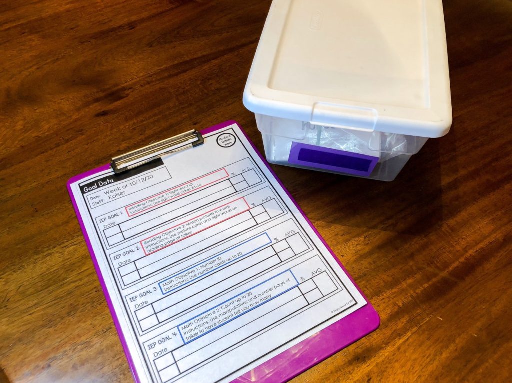 IEp goal data and bin