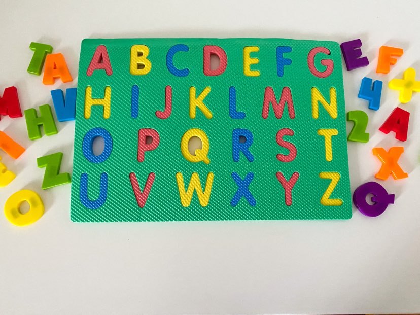 letter magnets and foam letter puzzle 
