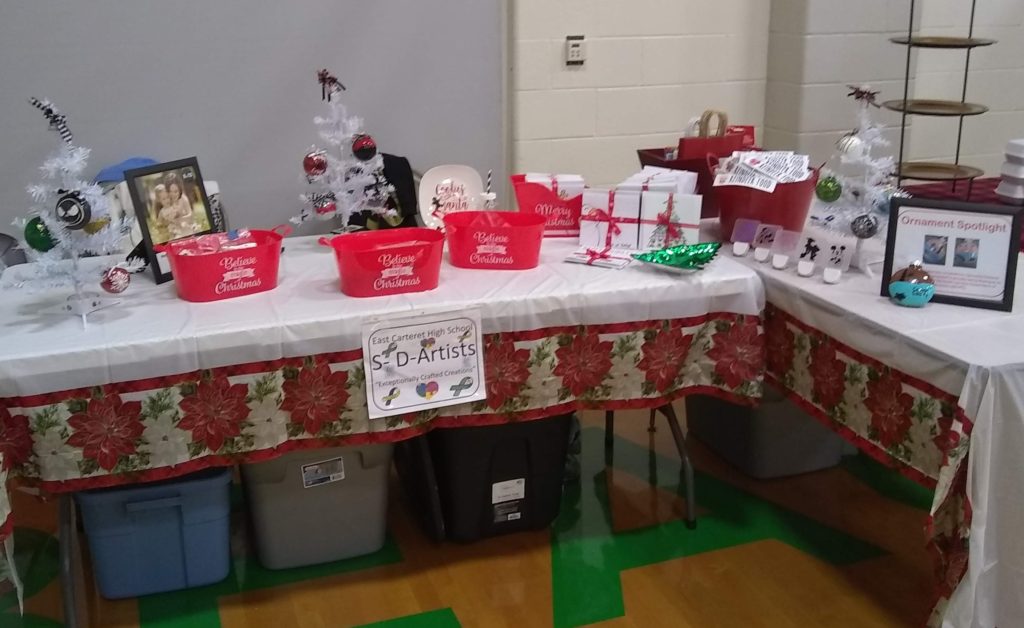 Example of our business booth at craft fair.