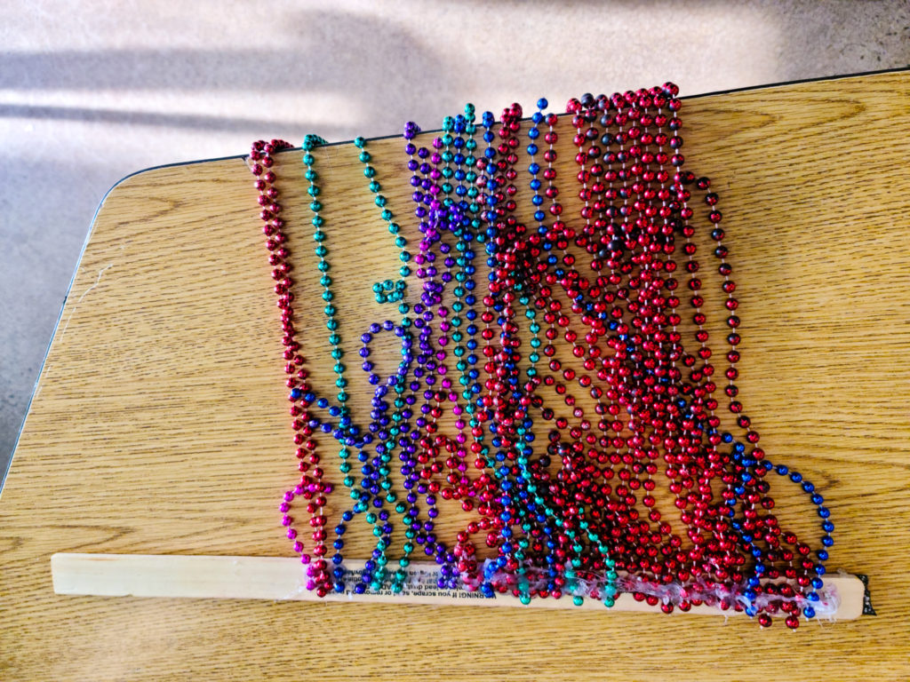 A bead curtain.