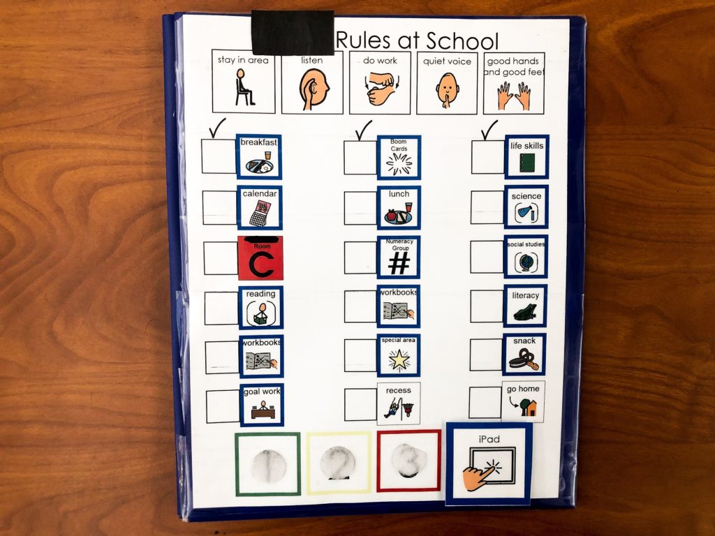checklist student schedule 