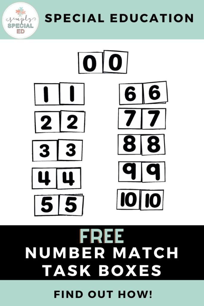 Math task boxes offer hands-on learning and reinforce number identification skills in your special ed classroom. Try these ones for free!