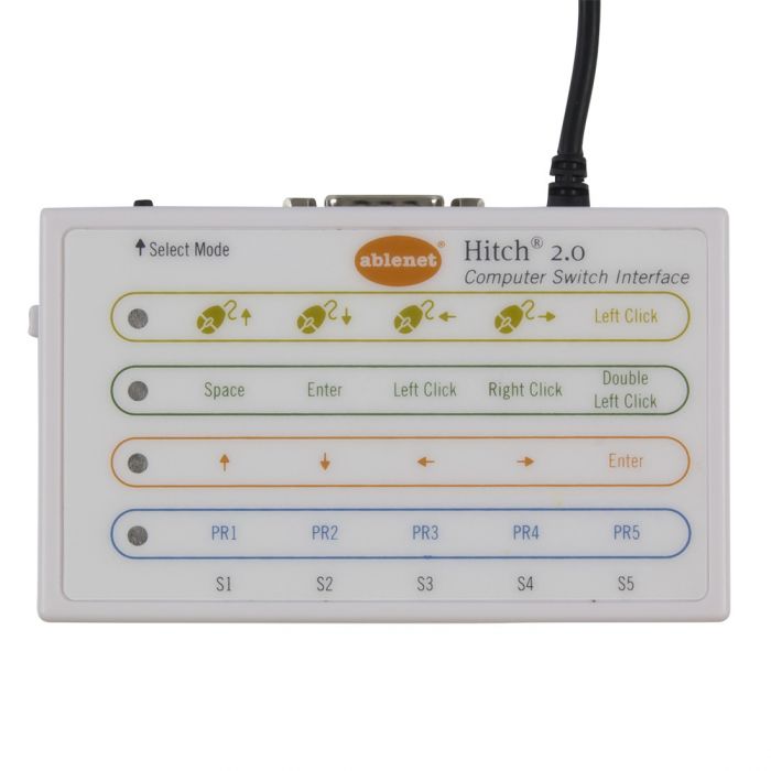 Picture of an ablenet hitch 2.0 computer switch interface.