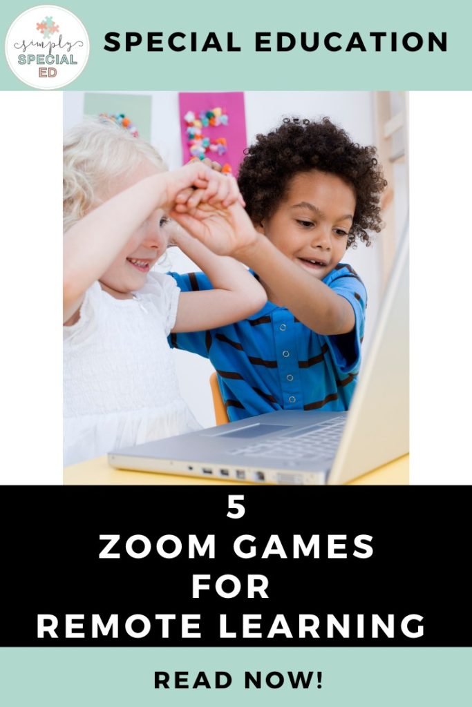 5 Zoom Games for Remote Learning pin. 
