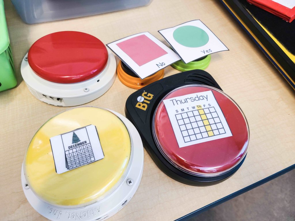 Picture of recordable switch buttons.