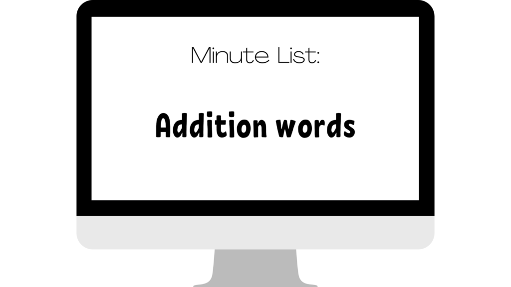 Image showing how I play minute lists with my class. 