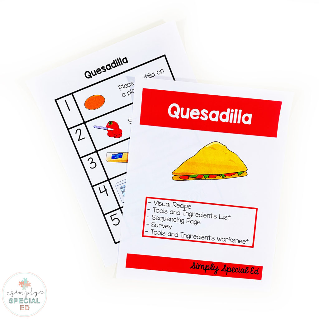 Sending the visual recipe ahead of time gives students and parents time to review before the lesson.