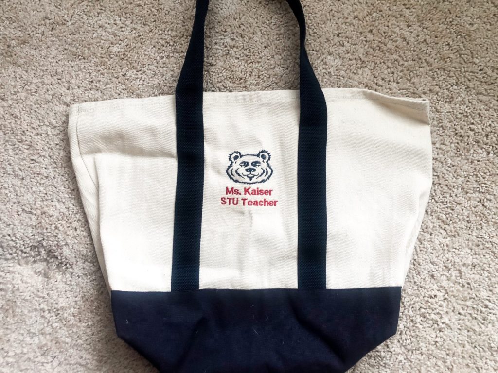 Personalized bag gift idea for paraprofessionals