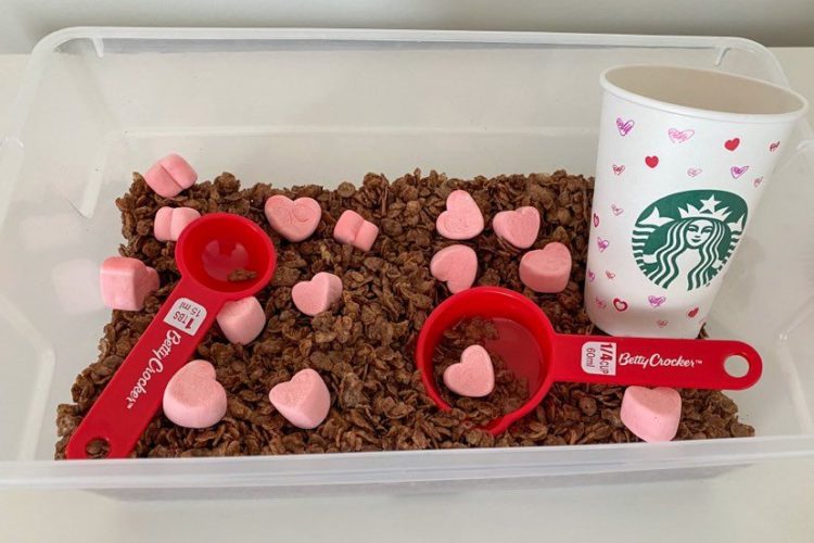 Valentine's Day Sensory bin