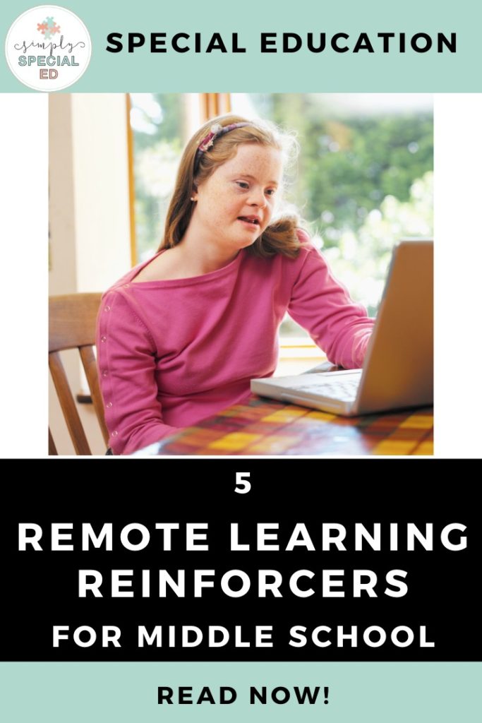5 Remote Learning Reinforcers for Middle School pin