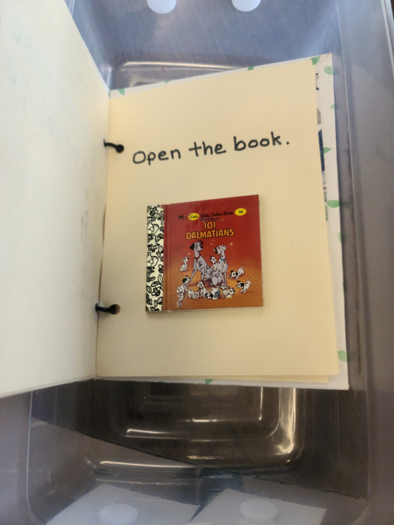 Picture of an open tactile book.