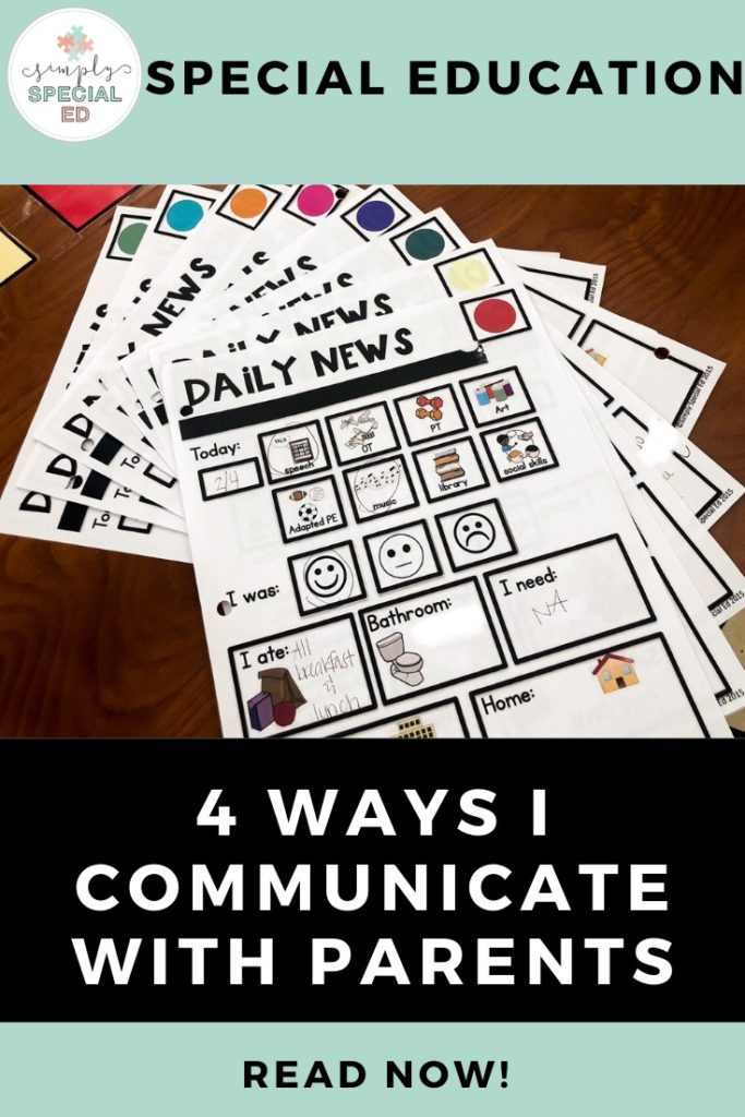 4 ways I communicate with parents pin