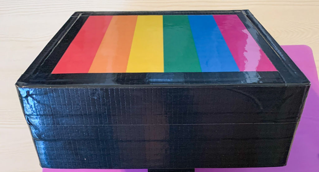 Duck tape around the whole box.