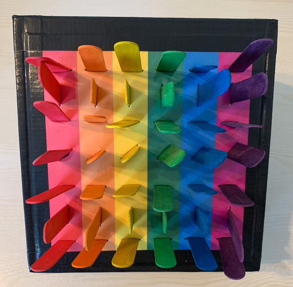 Here is a task box using colored craft sticks.