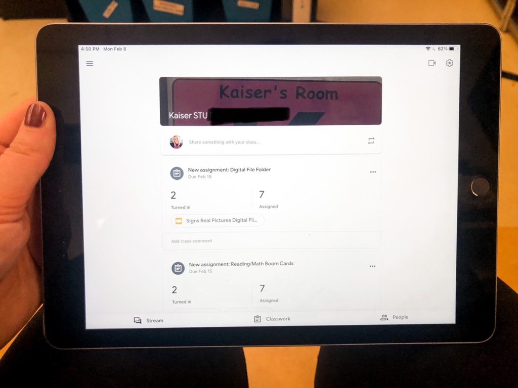 I communicate with parents through google classroom