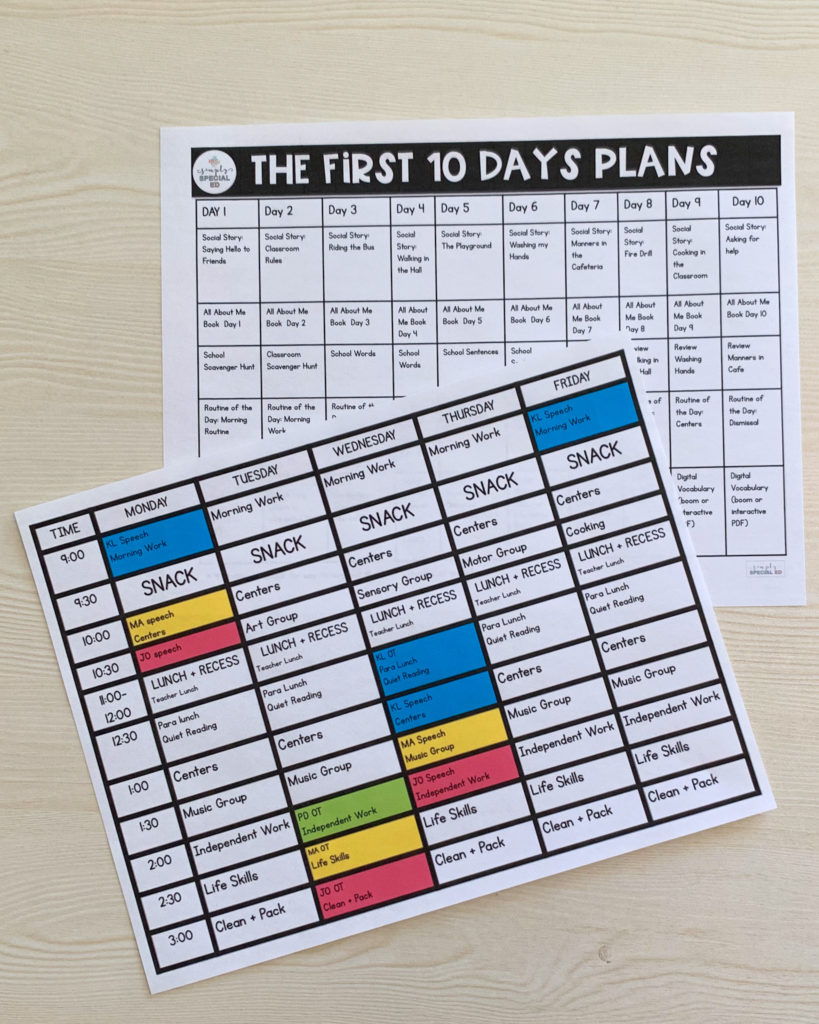 Creating solid structure and routines in your special education classroom will help you be successful.  Here are examples of lesson plans and scheduling.