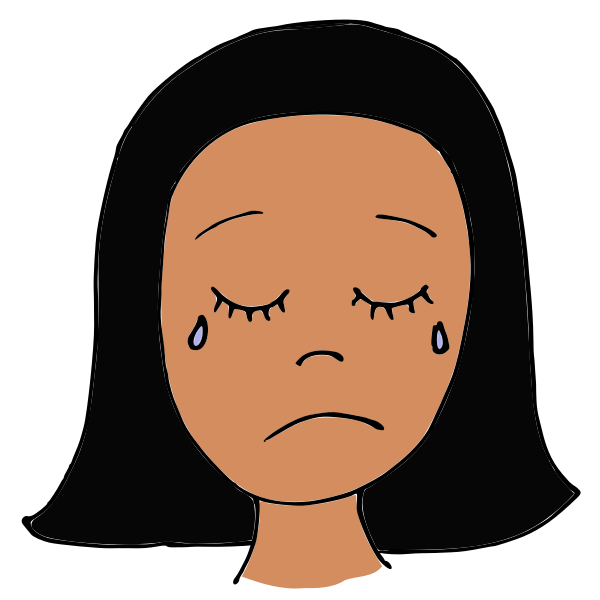 a girl crying