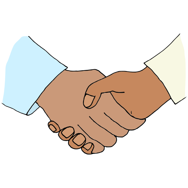 2 people shaking hands